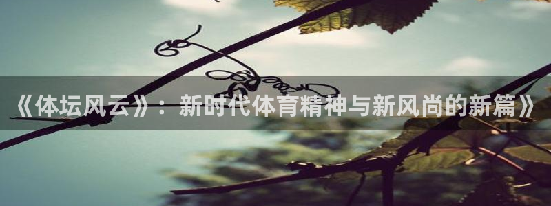 欧亿体育官方正版app官网：《体坛风云》：新时代体育精神与新